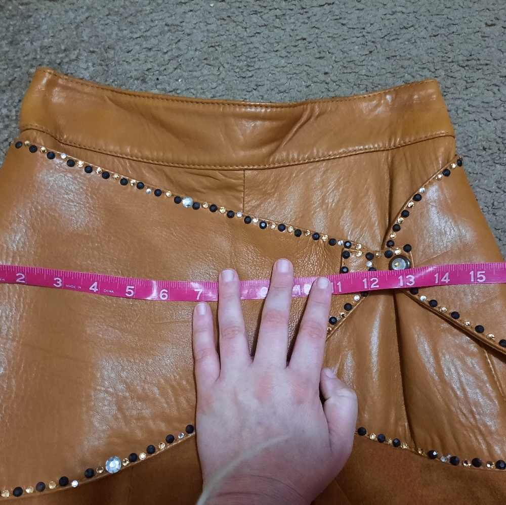 Beautiful leather and suede skirt - Picture 8 of 11